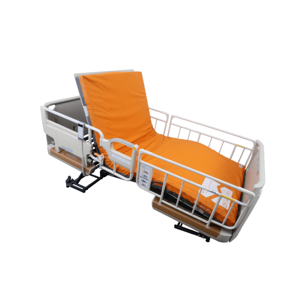 เตียงผู้ป่วยไฟฟ้า PARAMOUNT BED รุ่น Rakusho Z สีเรซิ่น พร้อมที่นอน รุ่น Stretch Fit